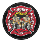 Custom printed firefighter patch with detailed fire department emblem among Ireland's top-selling custom patches